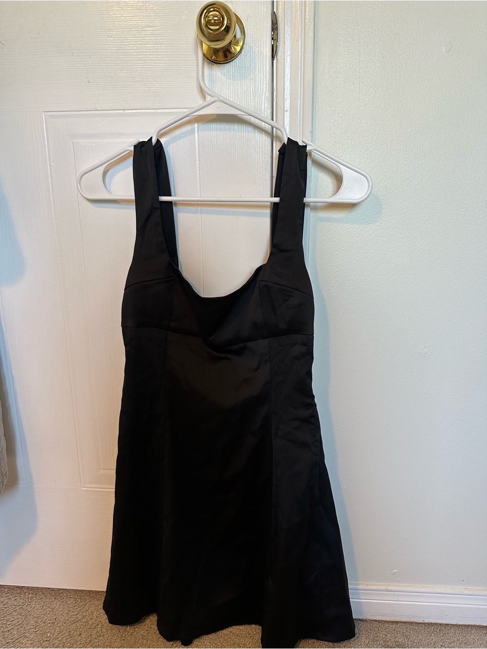 Black satin urban outfitters dress